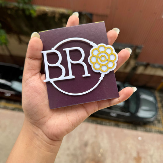 Rakhi Double Acrylic Charm • Bro