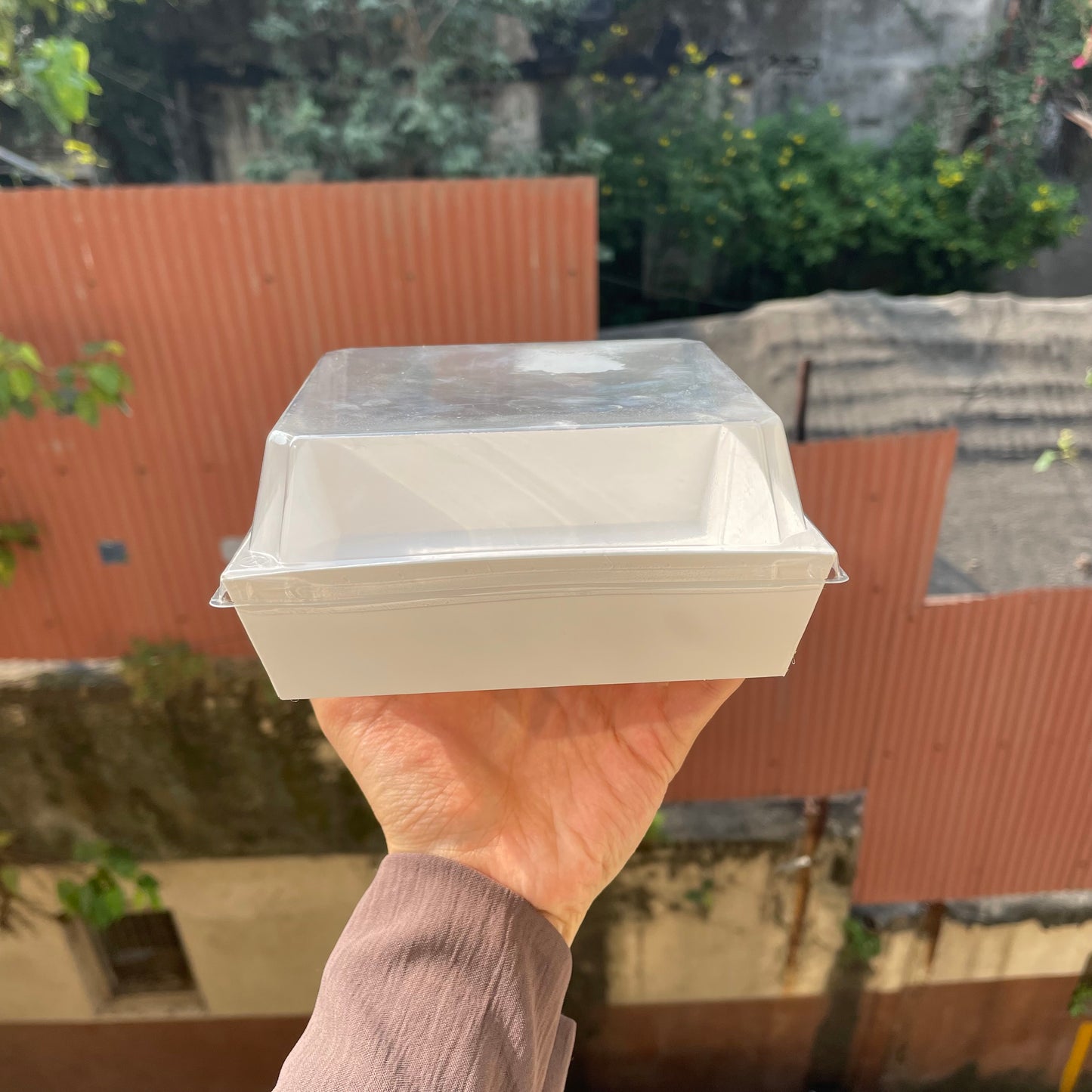 Brownie Liner With Lid White Big (10pc)