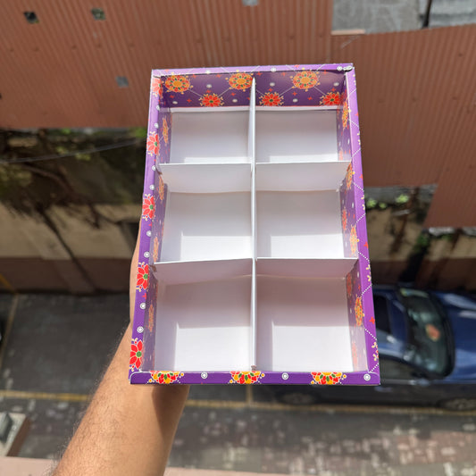 6 Brownie Partition Shubhrang Box (10pc)