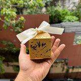 Pretty Box For Candle / Chocolates / Jewellery (10pc) with Gold Detailing & Ribbon Included