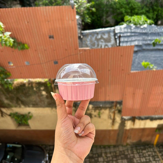 Pink Round Foiled Bakeable Cup (10pc)