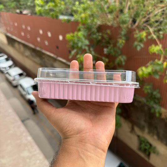 Rectangle Foil Container Pink (10pc)