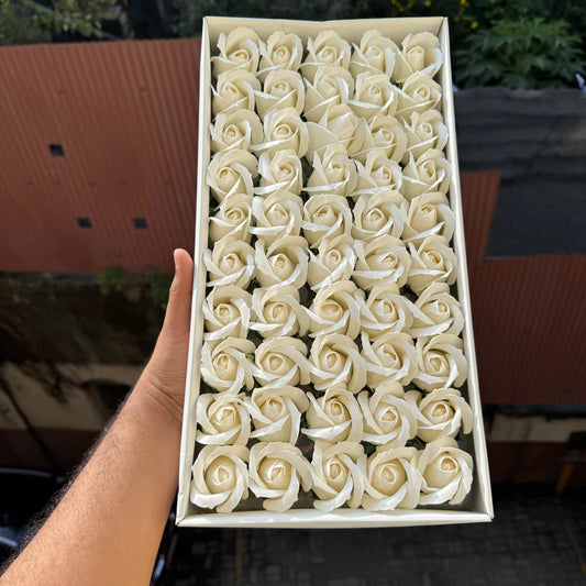 Scented Soap Roses Artificial Flower For Cake Decoration (50pc)