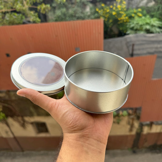Silver Round Dream Tin With Window