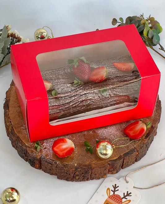 Slider Plum / Loaf Box with Inner Tray (10pc) Red - Big • 9x5x4inch