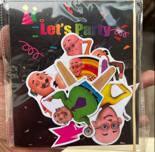 Motu Patlu Paper Theme Cake Topper