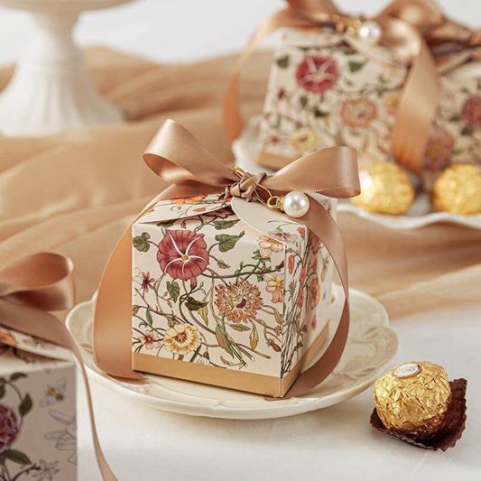 Pretty Small Boxes For Chocolate / Candles / Jewellery (10pc) with Ribbon