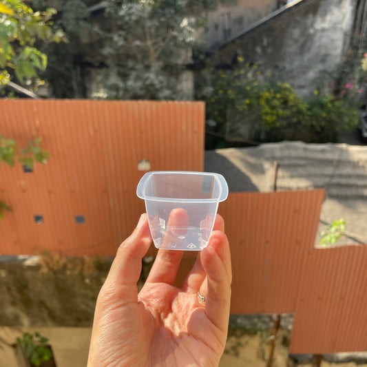 Square Mousse Container 60ML PS18 Transparent (10pc)