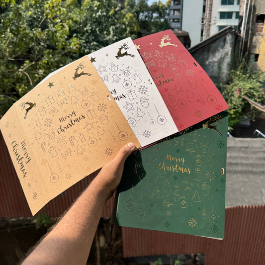 Merry Christmas Foil Hamper Box (10 pc)