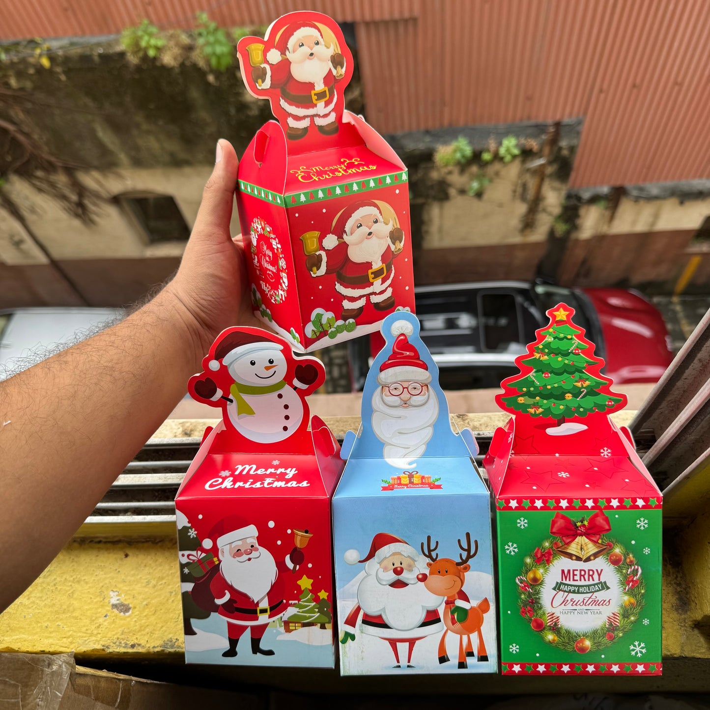 Christmas 3D Treat / Candle Box (10pc)