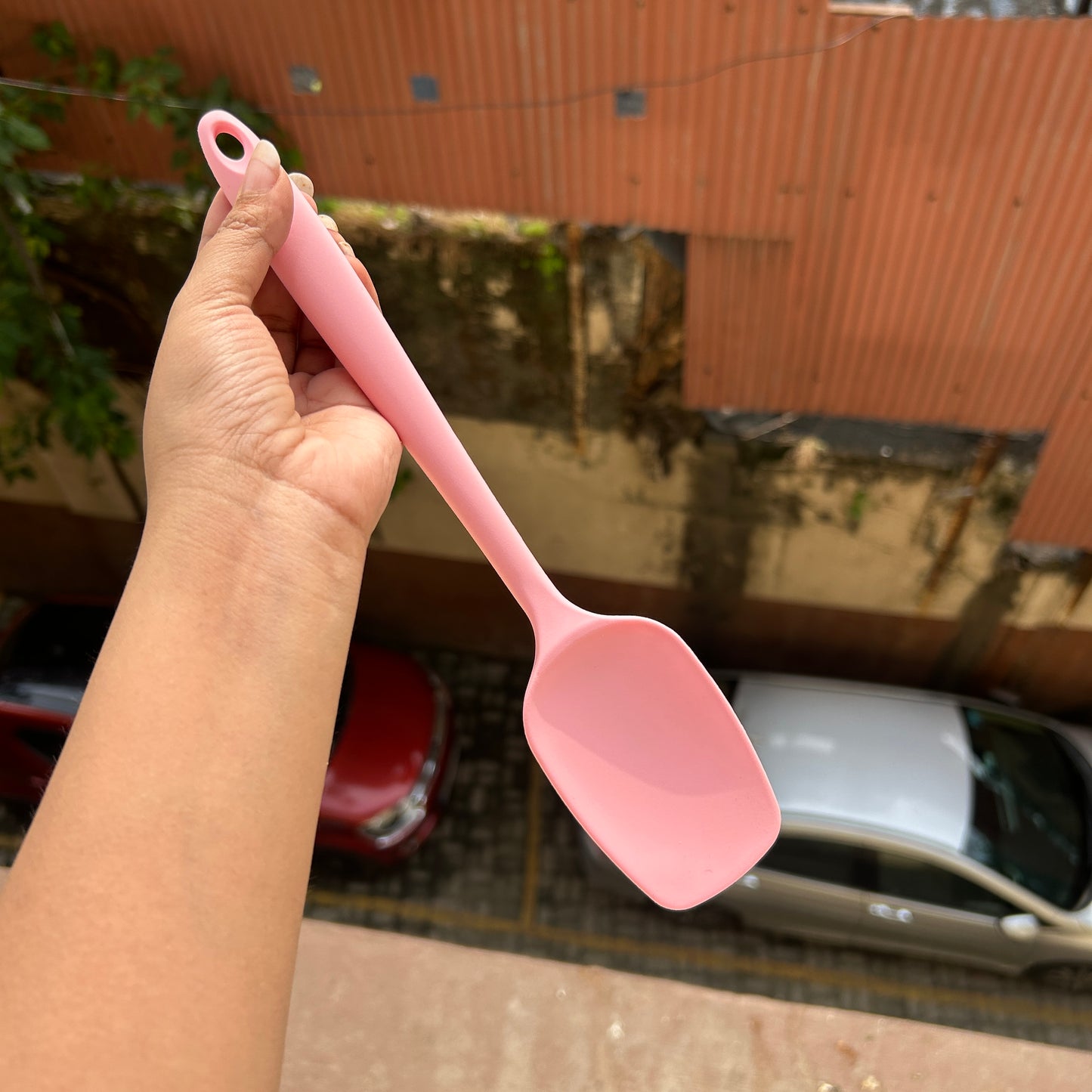 Spoon Silicon Spatula (1pc) Random Colour