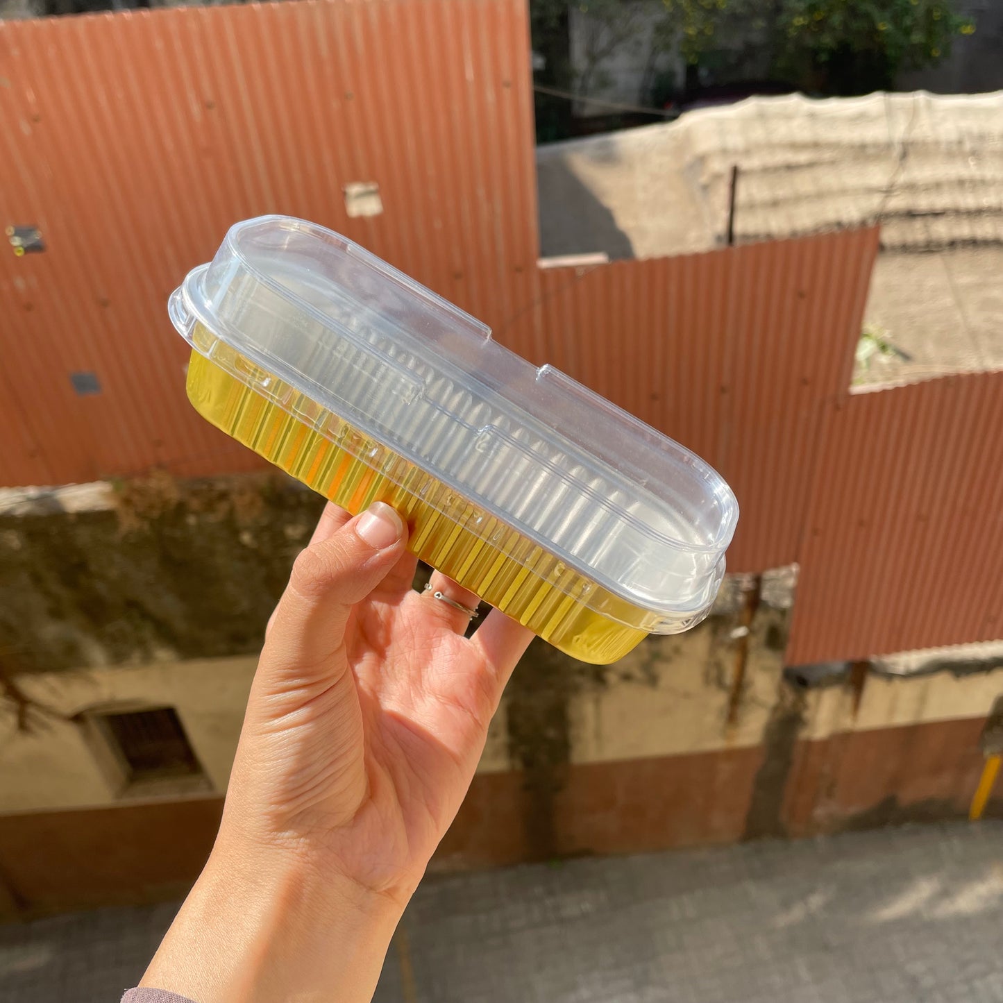 Rectangle Foil Container Gold (10pc)