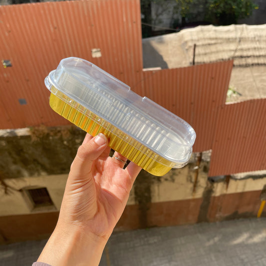 Rectangle Foil Container Gold (10pc)