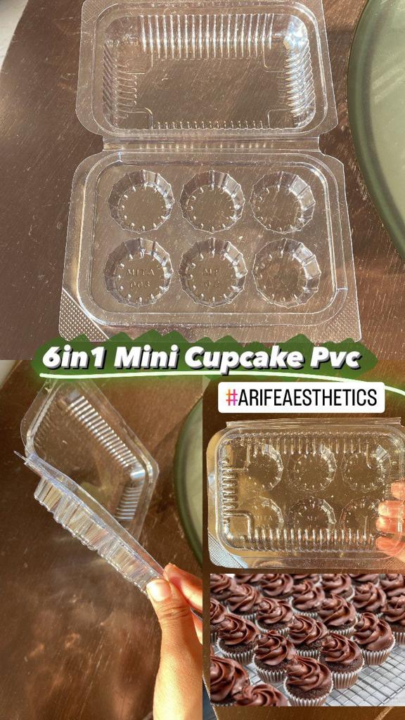 6 In 1 Pvc Mini Cupcake Box (10pc)