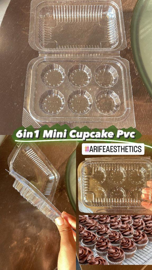 6 In 1 Pvc Mini Cupcake Box (10pc)