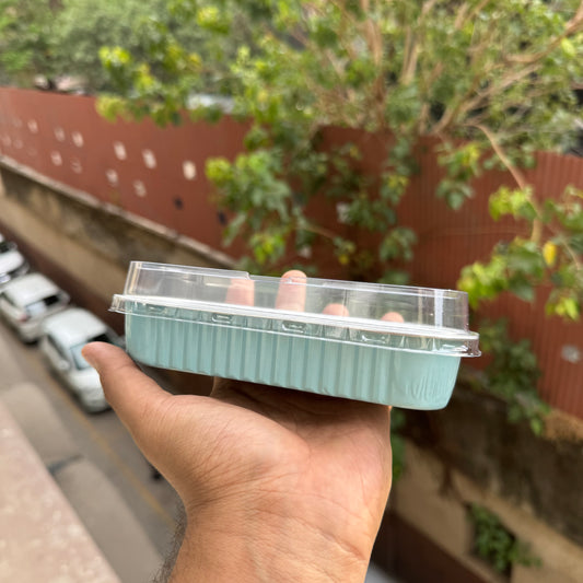 Rectangle Foil Container Blue (10pc)