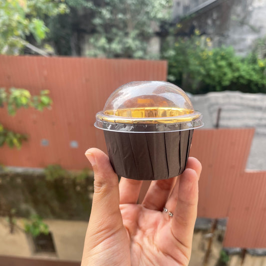 Metallic ready to bake cupcake liner with Lid (50pc)