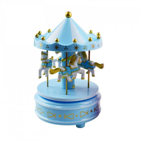 Blue Carousel Toy Topper