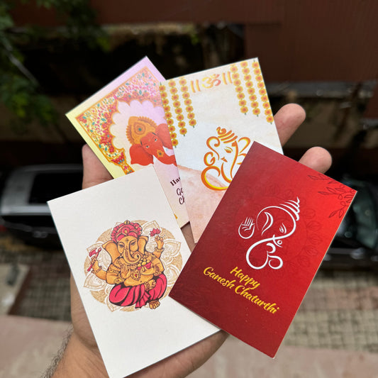 Ganpati Cards Big (10pc)