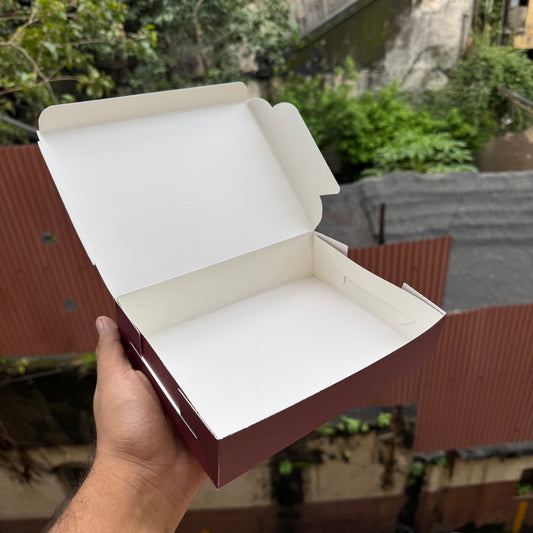 Kohinoor Collection 12Cavity Size Box For 6 Brownie with Foil Detailing (10pc)