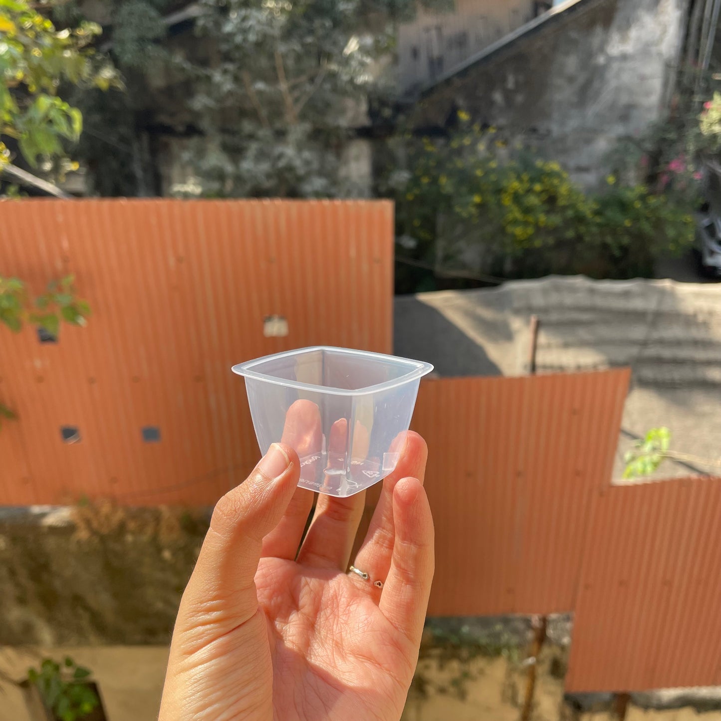 Square Mousse Container 60ML PS18 Transparent (10pc)
