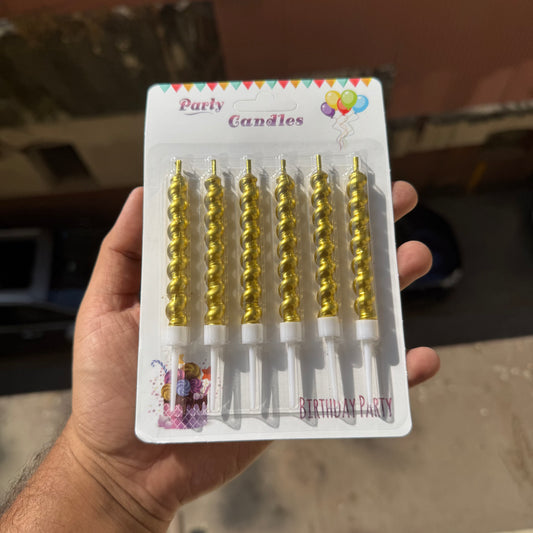 Metallic Gold Twisties Candle