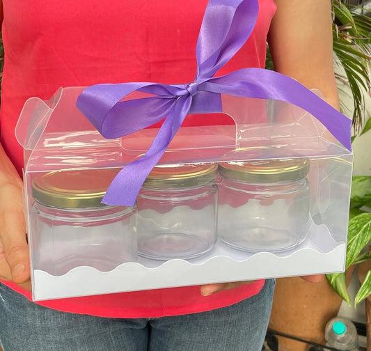 Rectangle Transparent Box With Handle (10pc)