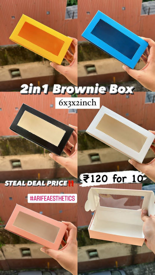 2 in 1 Brownie / Cookie Box (10 Pc)