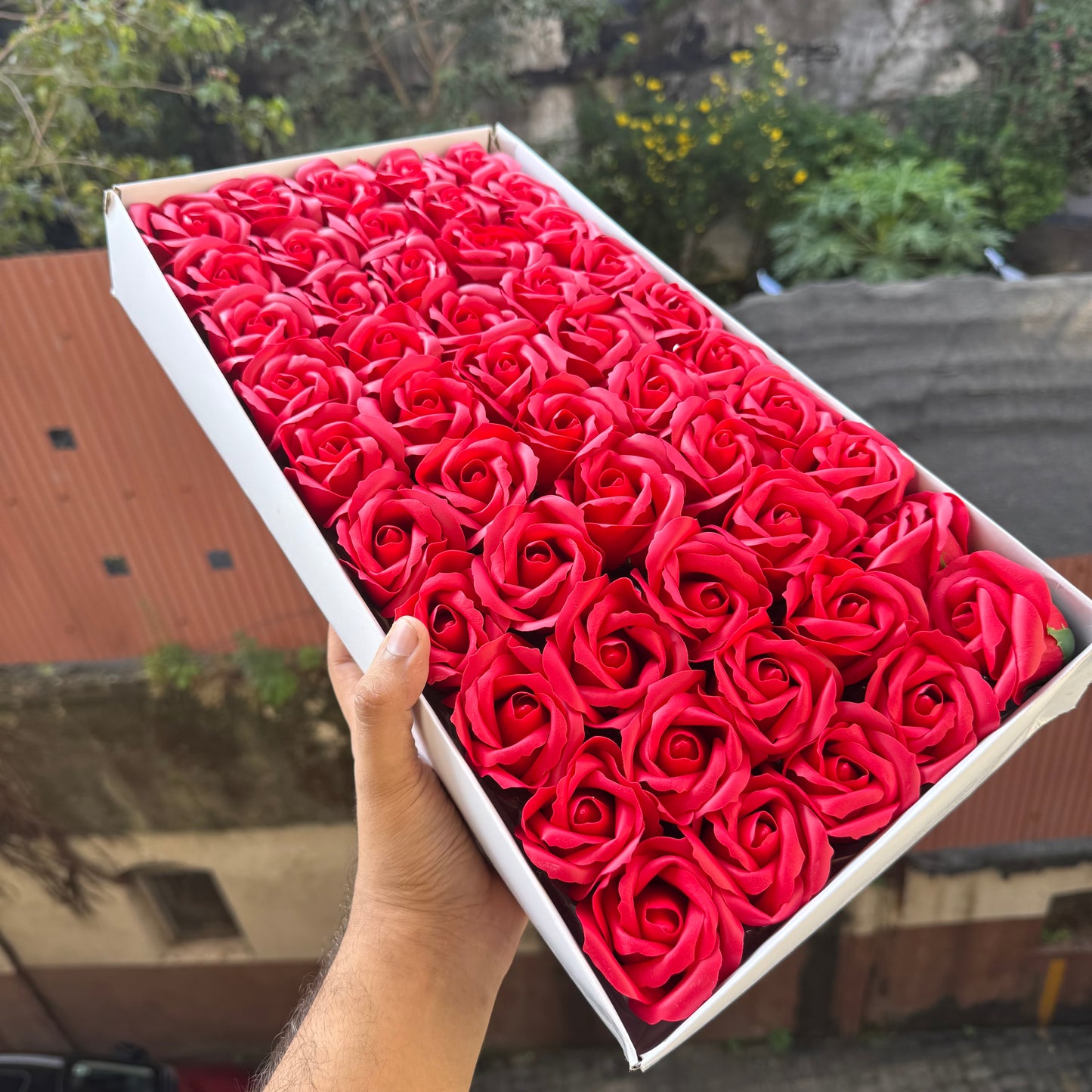 Scented Soap Roses Artificial Flower For Cake Decoration (50pc)
