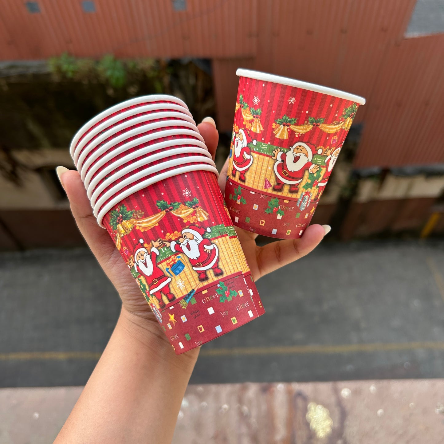 Christmas Disposables - Xmas Paper Cups 210ml (10pcs) - Any Print