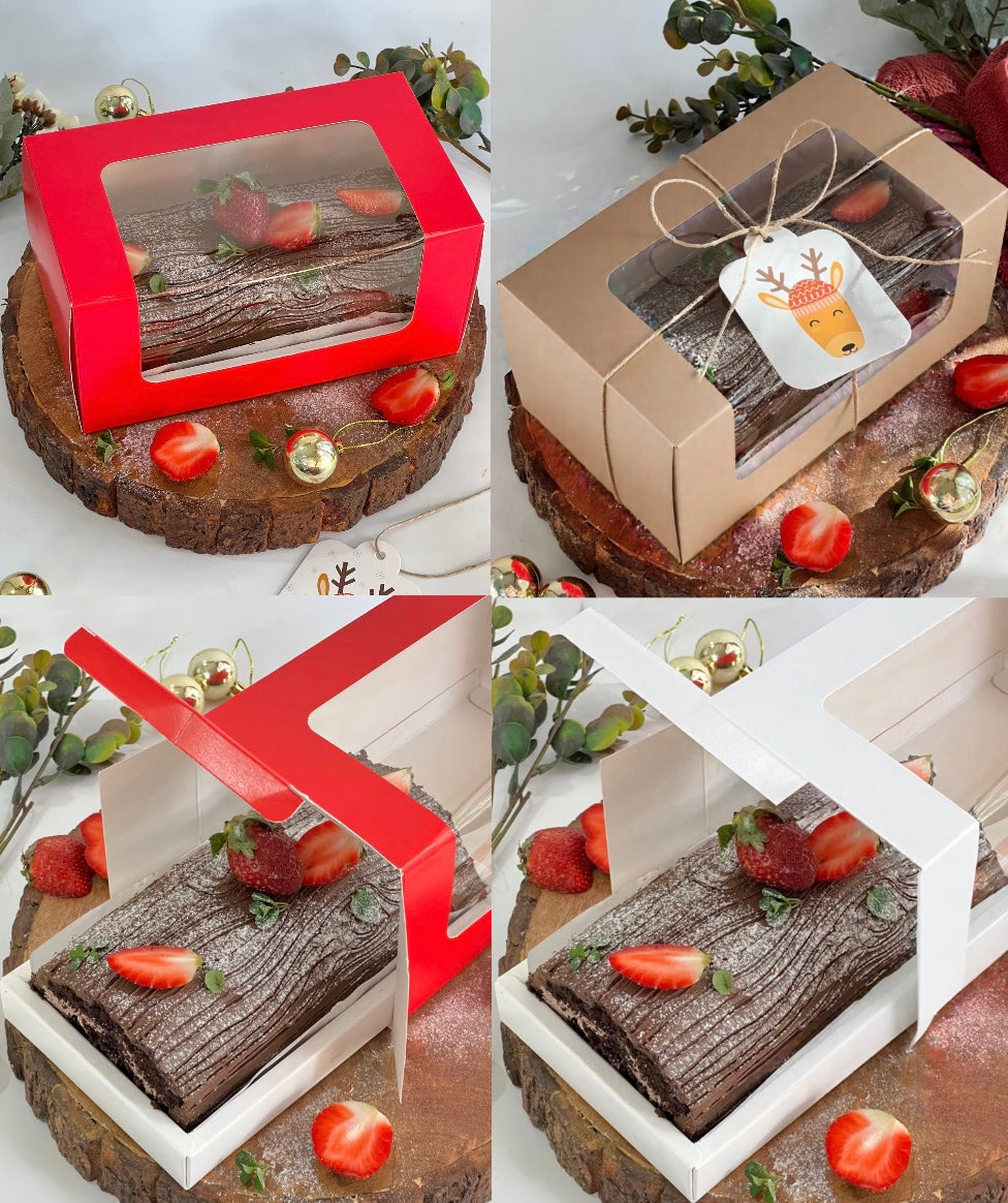 Slider Plum / Loaf Box with Inner Tray (10pc) White - Small • 7x4x4inch