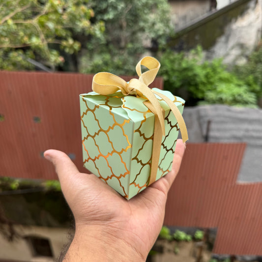 Pastel Candle Box With Ribbon (10pc)