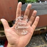 Christmas Ornament Acrylic Tag (10 pc)