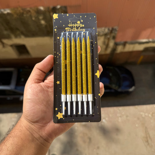 Gold Glitter Aesthetic Candle