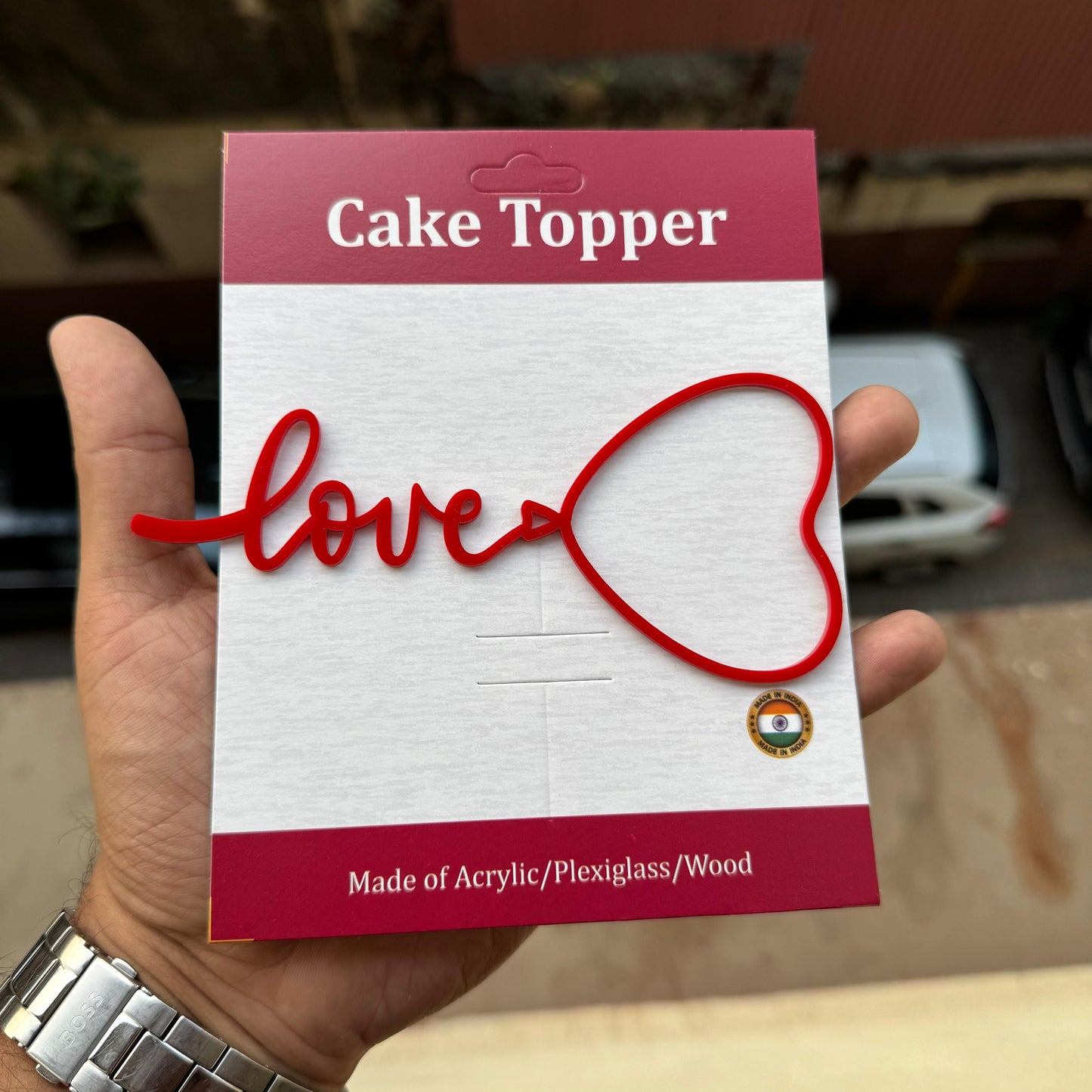 Love Cupid Arrow Valentines Topper (1pc)