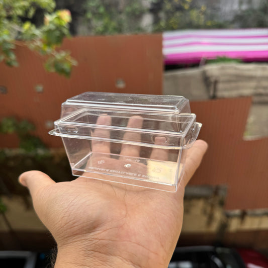 Trending Rectangle Mousse Cup With Lid / Container 125ml PS15 (10pc)