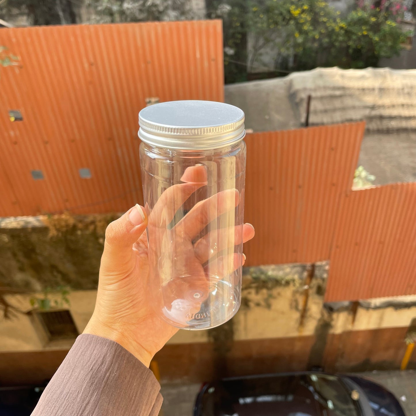 Plastic Jars With Silver Cap (200ml)