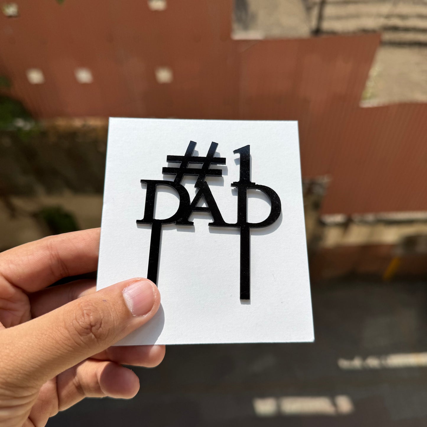 3inch Fathers Day Acrylic Cake / Cupcake Topper 1pc