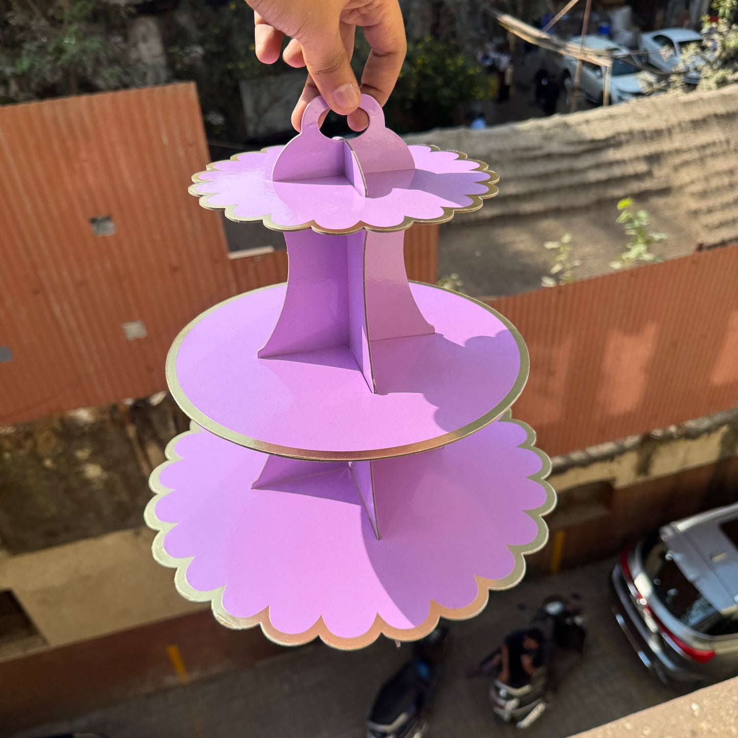 3 Tier Cupcake Stand lilac
