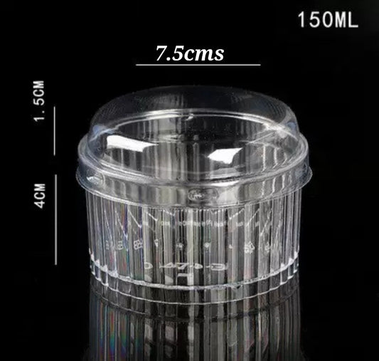 Ramekin Style Plastic Mousse Cup With Lid (10pc) #N1