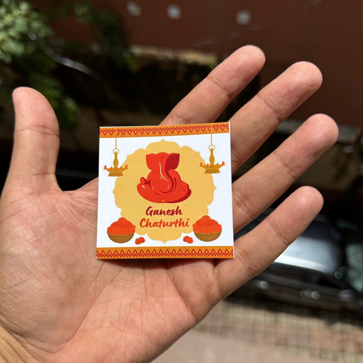 Ganpati Cards Small (10pc)
