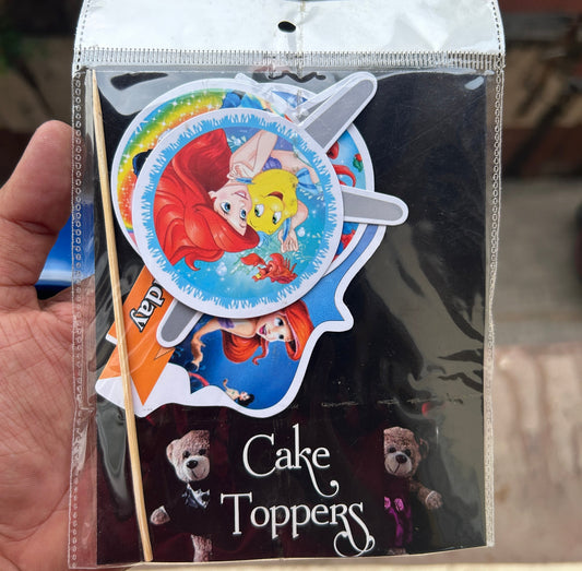 Mermaid Paper Theme Cake Topper