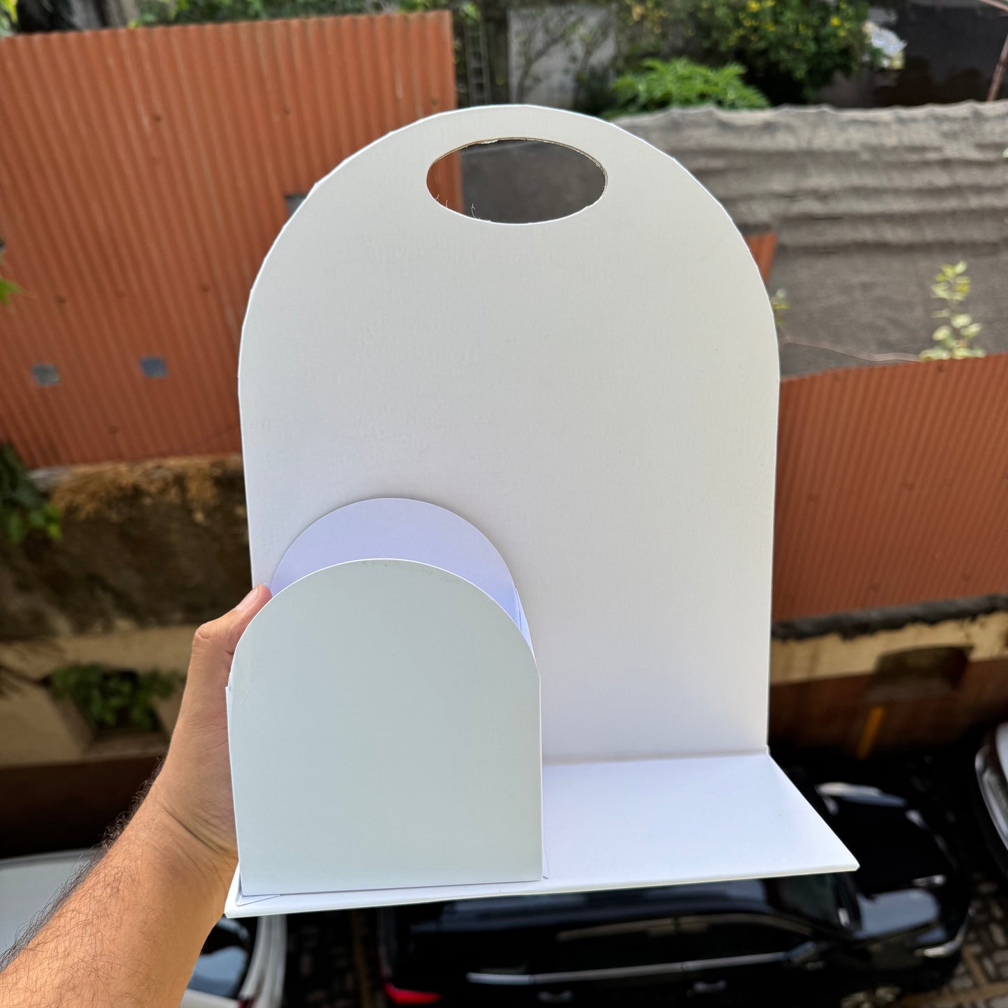 Collapsible Arch Stand White