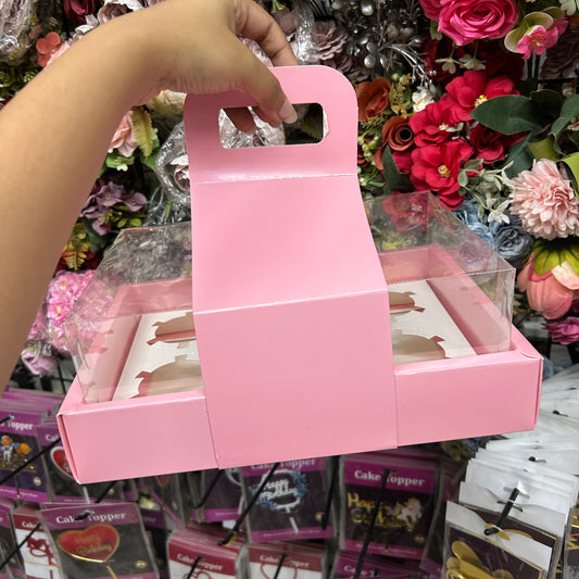 6 Cupcake Box With Handle