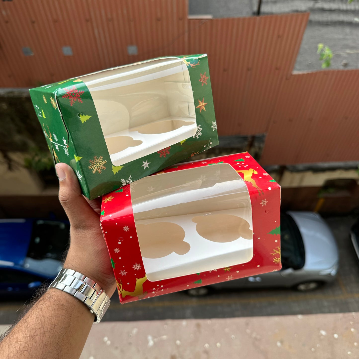 2 Cupcake L Shape Christmas (10 pc)