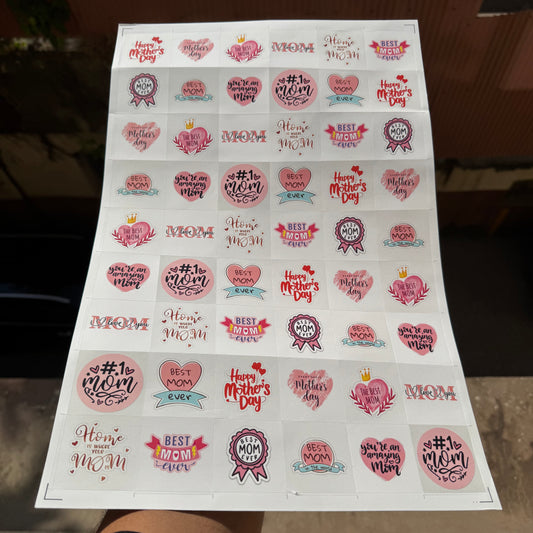 Mothers Day Sticker Sheet Square