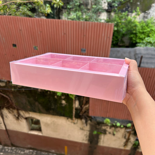 Pink 6 Brownie / Dry-fruit Partition Box (10pc)