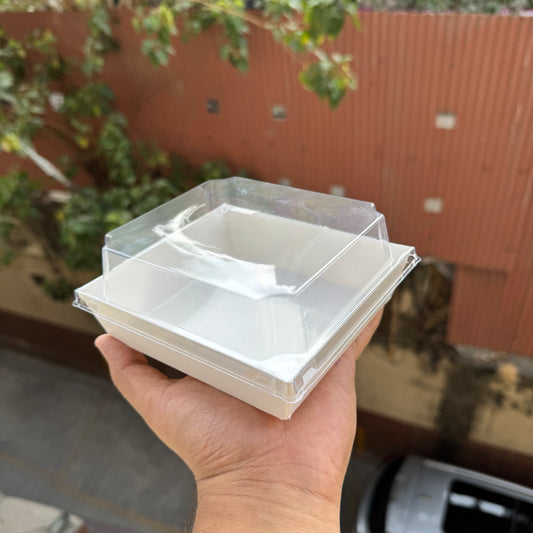 Brownie Liner With Lid White Big (10pc)