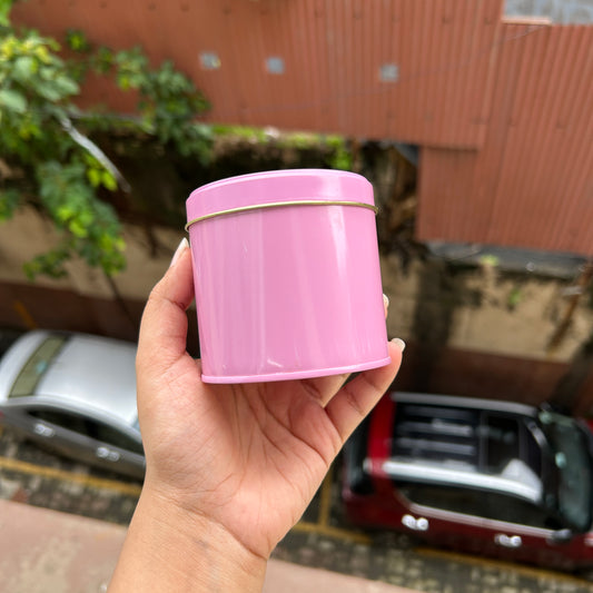 Pink Mini Dream Tin - for candles , dry fruits , cookies , gifts and more