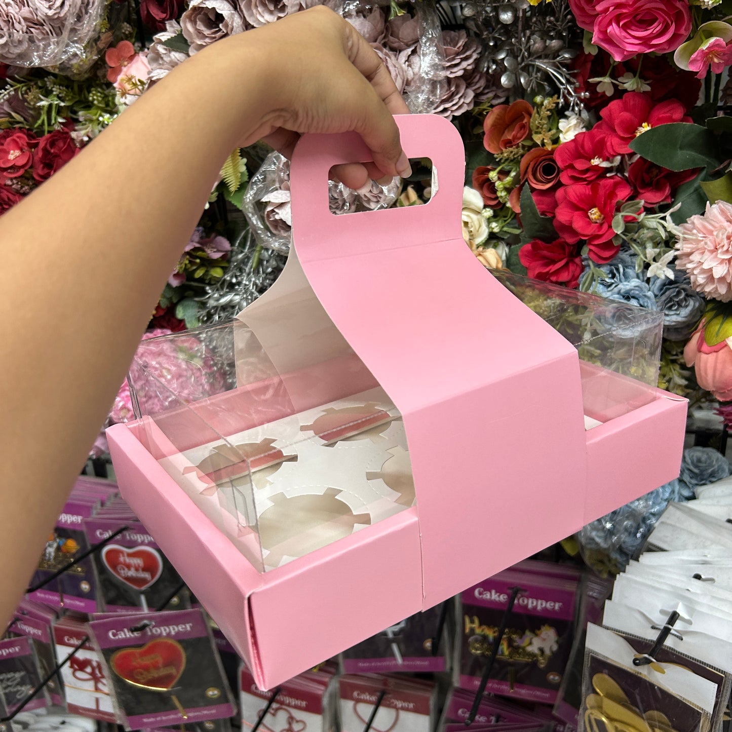 6 Cupcake Box With Handle